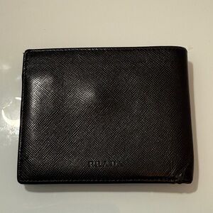 Prada Black Saffiano Leather Bifold Wallet
